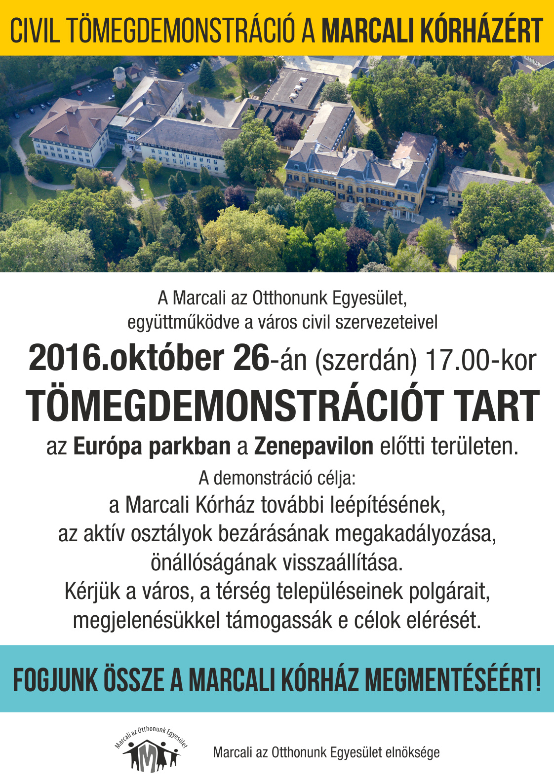 Civil tömegdemonstráció a Marcali Kórházért!